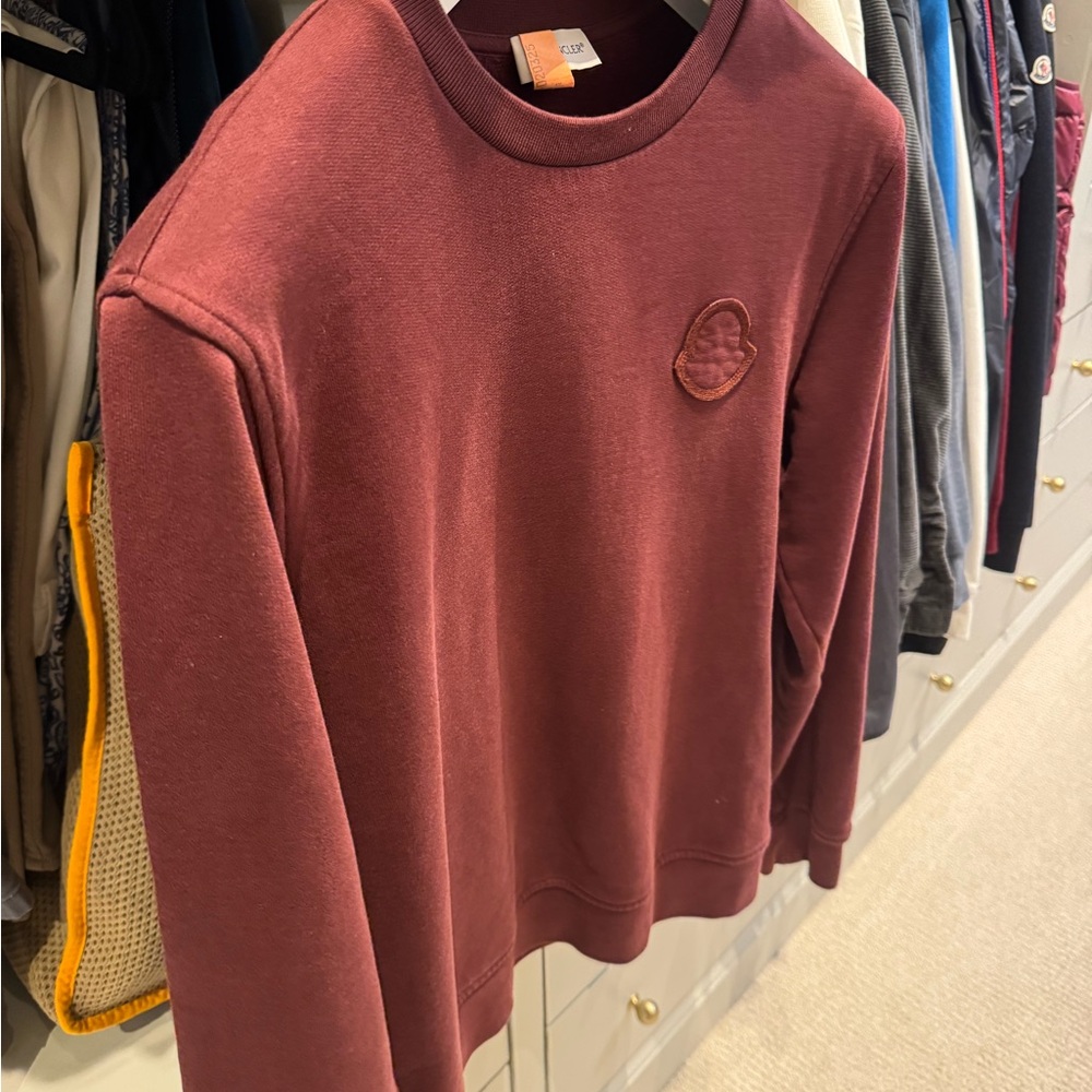 Moncler Maroon Crewneck Top - Picture 4 of 8